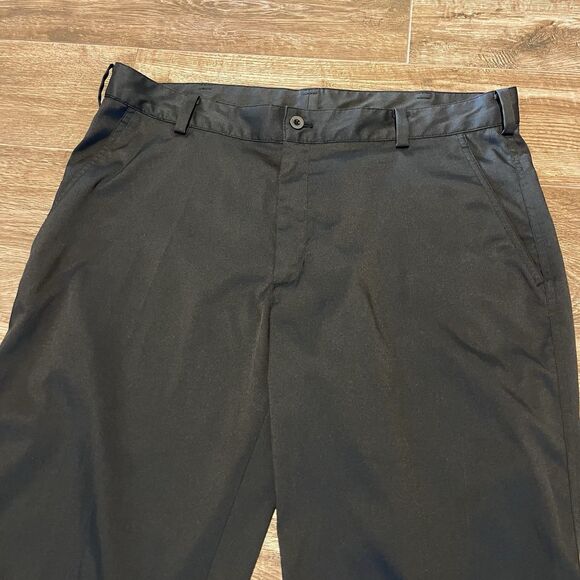 Nike Golf Dri-Fit Pants Men's 35x33.5 Black Chino Golf Performance Stretch - Picture 4 of 11